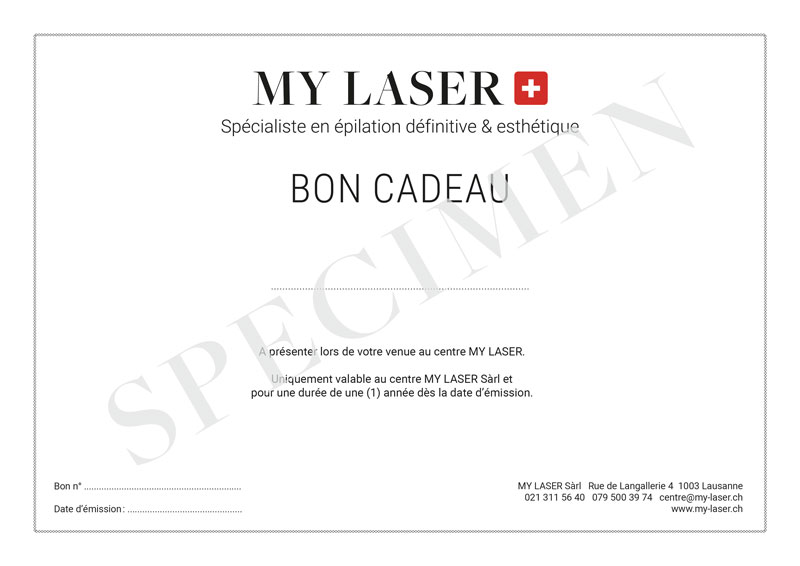 bon cadeau my laser specimen